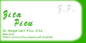 zita picu business card